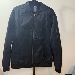 True Classic Men's Black Bomber Jacket